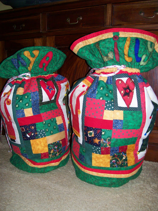 Santa sacks for Lilly & Mya