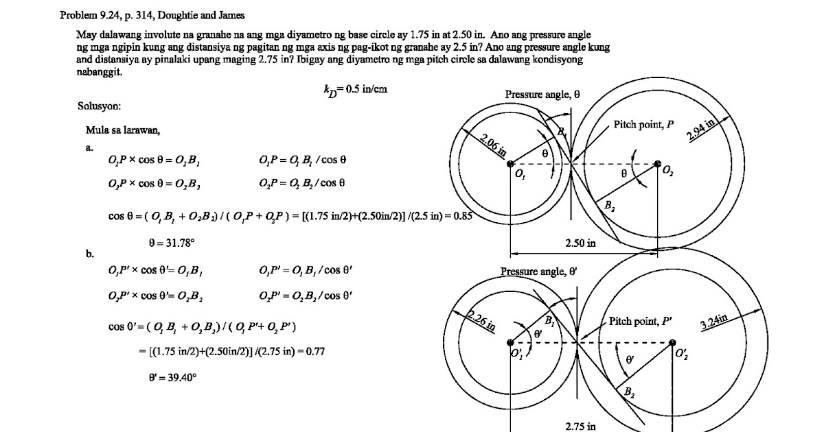 kinematics Distance of centers of two spur gears are separated