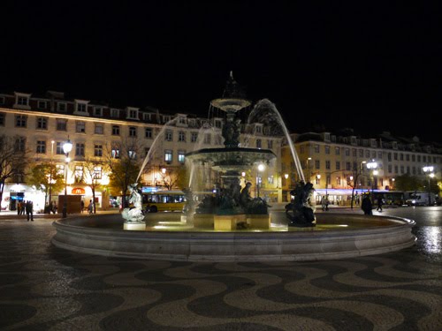Rossio Square By Night