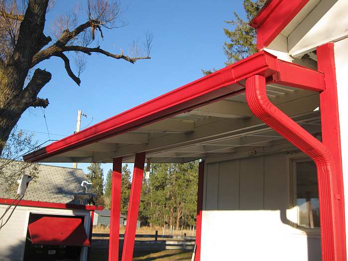 Life among the Tall Pines Painting gutters