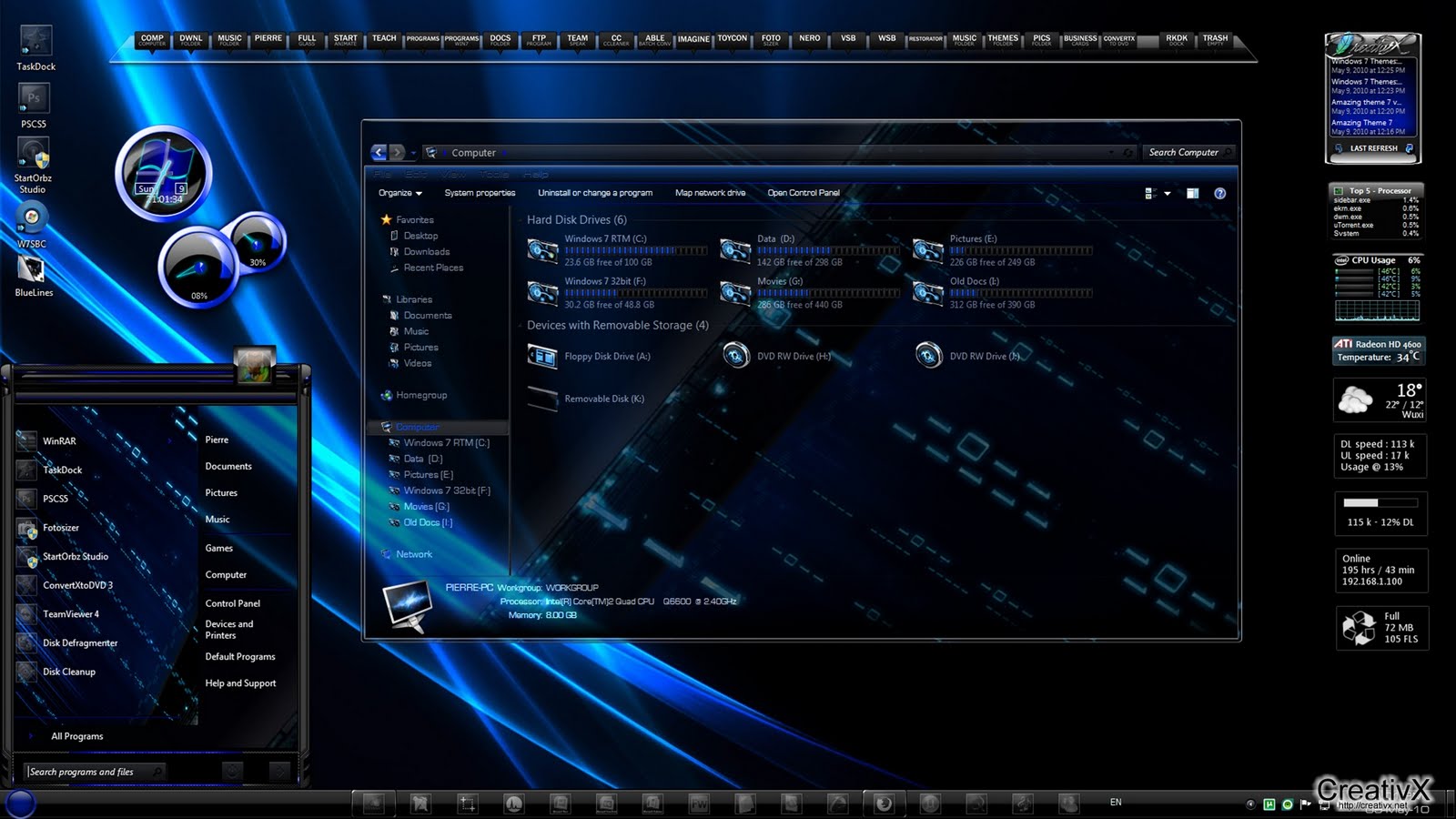 TÉLÉCHARGER WINDOWS 7 THEMES INFINIUM BY THE BULL