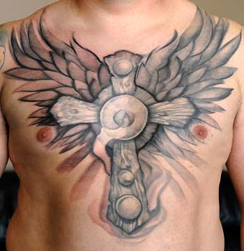 Cool Angel Wing Tattoo Design