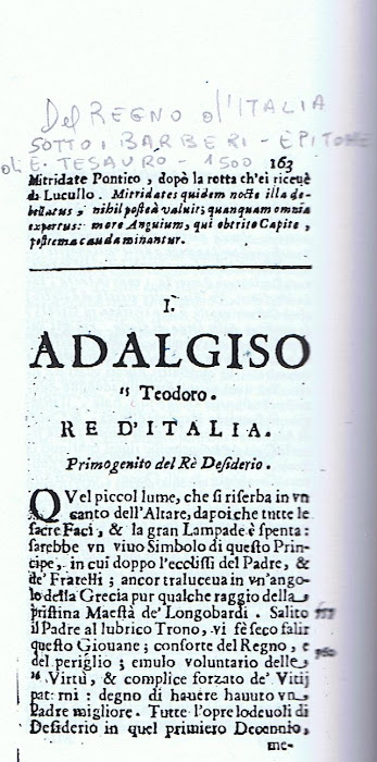 Re d'Italia , Adalgiso Teodoro,