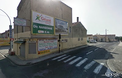 La rue Achille Laugé à Carcassonne (Copyright Google Street View)