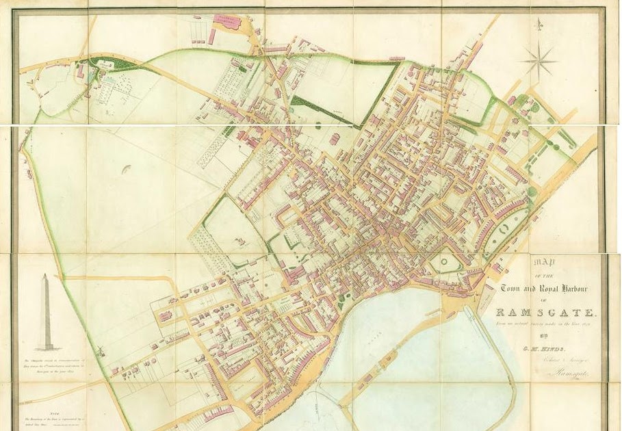Map Of Ramsgate Kent Thanetonline: 1872 And 1849 Street Map Of Ramsgate.