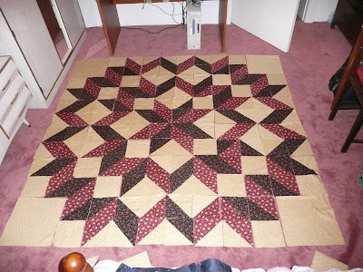 Easy set up for Carpenters Wheel/Star quilt pattern