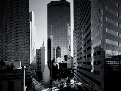Black and White Dallas Skyline