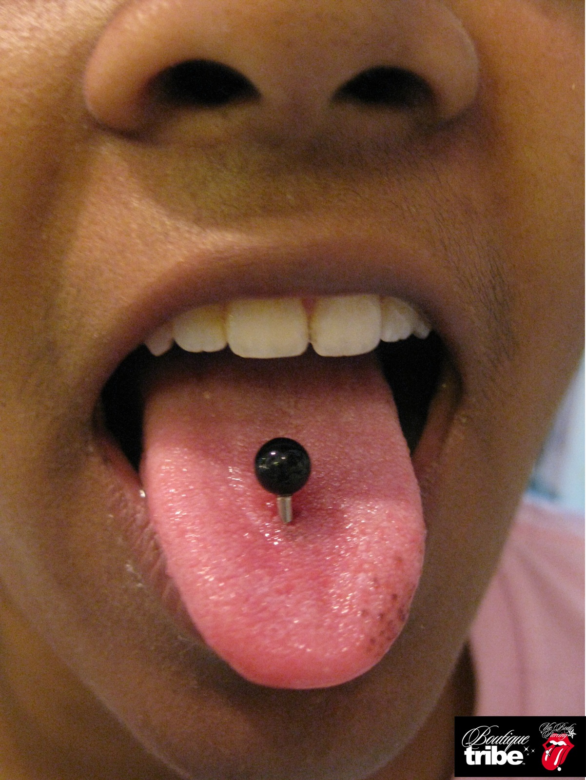 Langue Piercing anneau 1 langue Piercing anneau 2