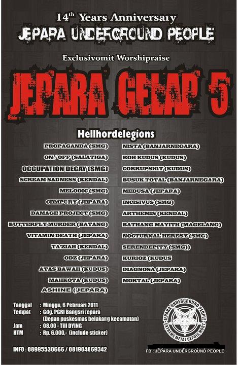 Jepara Gelap 5 Anniversary Jepara Underground People