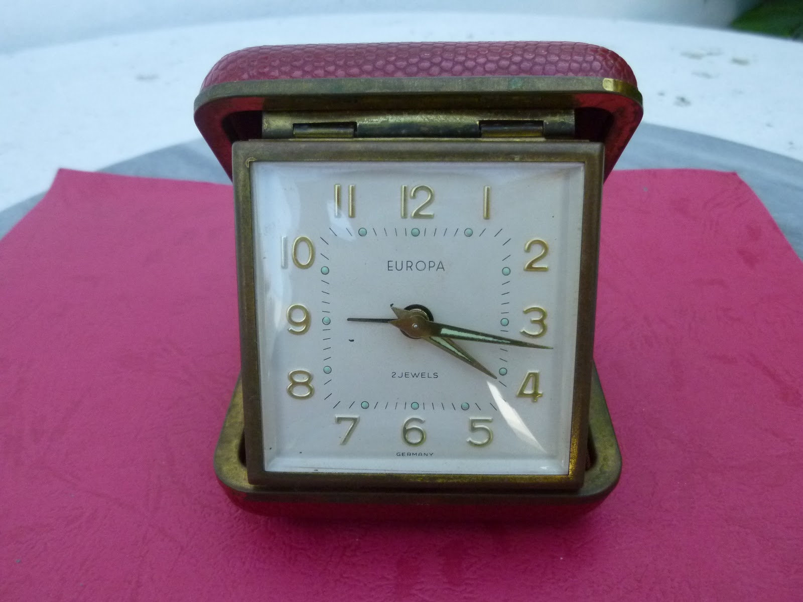 Collectible Curio 1 Vintage Germanmade Europa Travelling Alarm Clock
