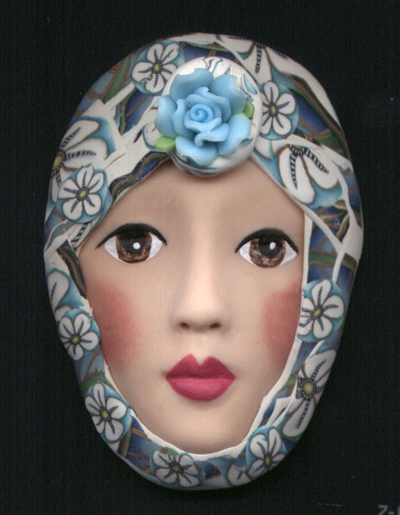 Linsart Creations in Clay: Art Doll Faces with Faux Fabric Clay Hats