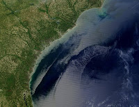 تيارات الخليج المندفعة - صورة ملتقطة من القمر الصناعي لوكالة الفضاء الأمريكية