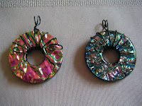 Shiny, bling, Dichroic Glass Pendant