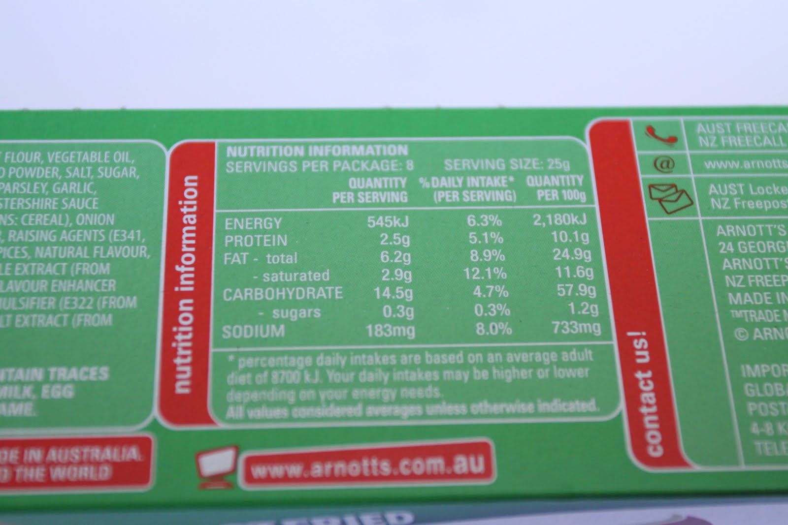 Food Labels Australian Food Labelling Laws