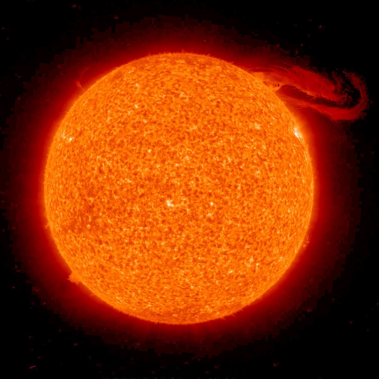 CLOSE-UP PHOTO - "SOLAR PROMINENCE