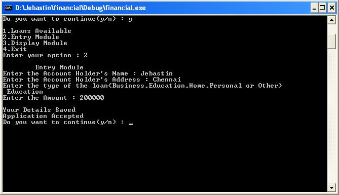 Visual C++ Program for the Implementation of Financial Accounting ...