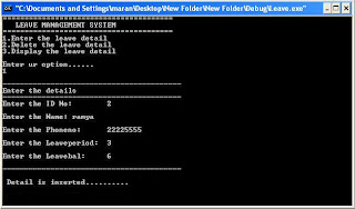 Visual C++ Program for the Implementation of Leave(Holiday) Management ...