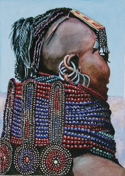 Turkana Girl  watercolour early 80s