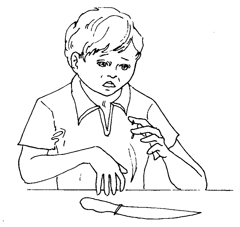 Порезал палец рисунок