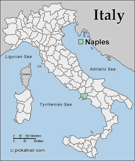 Naples Italy map