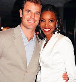 Heather Headley and her happy hubby...