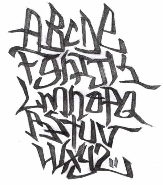 Abecedario graffiti estilo 3:
