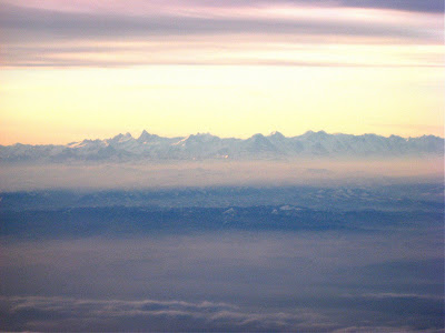 Swiss Alps from 10,000 feet
