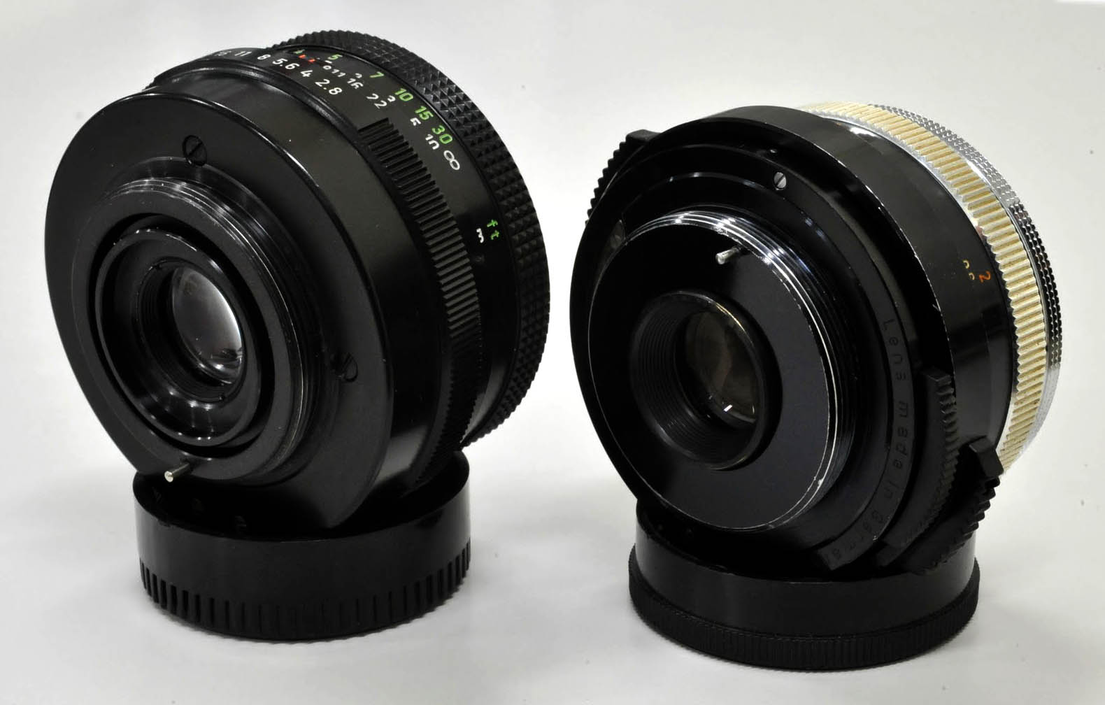 140 改造レンズ カールツァイステッサー50mmF2.8 M42　アダプタ付