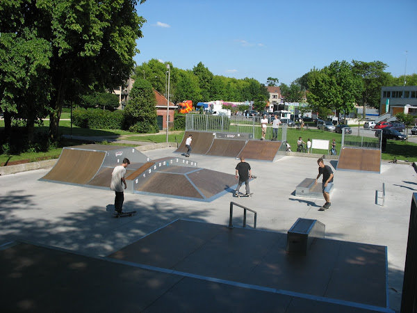 Vue d'ensemble du Skate Park de Ninove