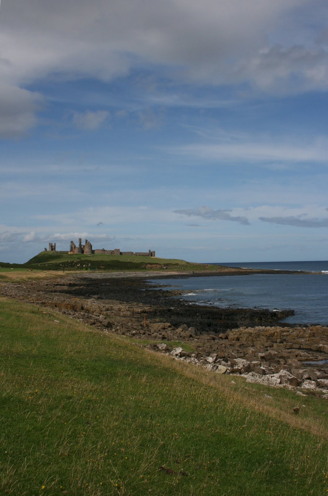 Castellated Dunstanburgh Castle, Northumberland