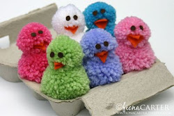 chicks easter pom crafts pompom craft chick clan poms preschool yarn