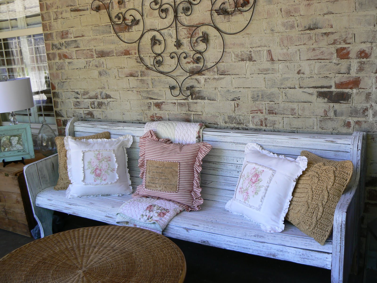 A Well Loved Home Creating a shabby chic porch.