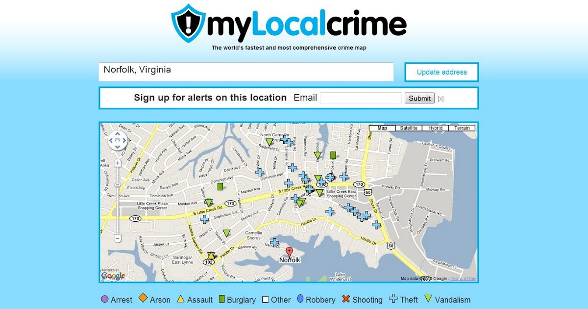 Crime Maps Around The World Norfolk Virginia Crime Map