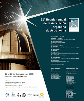 Póster 51 reunión anual de la Asociación Argentina de Astronomía