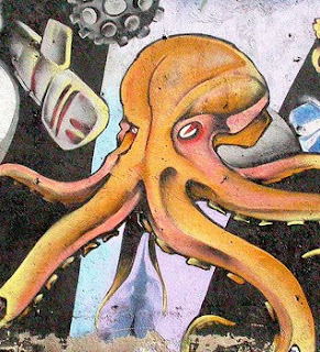Octopus Graffiti Design wall