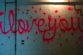 Red Love Graffiti Alphabet Letters