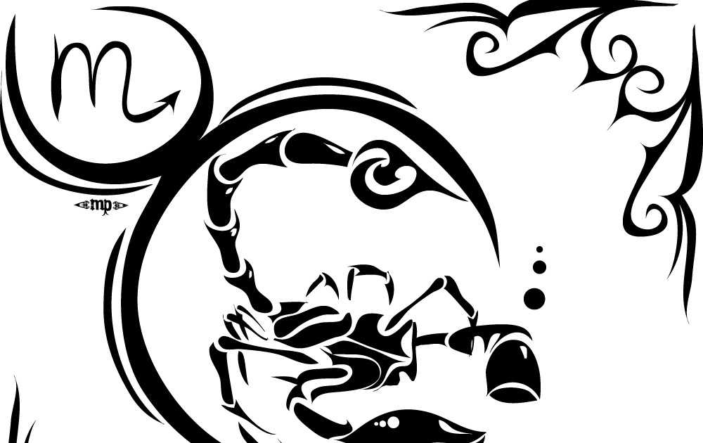 Эскиз скорпион знак зодиака