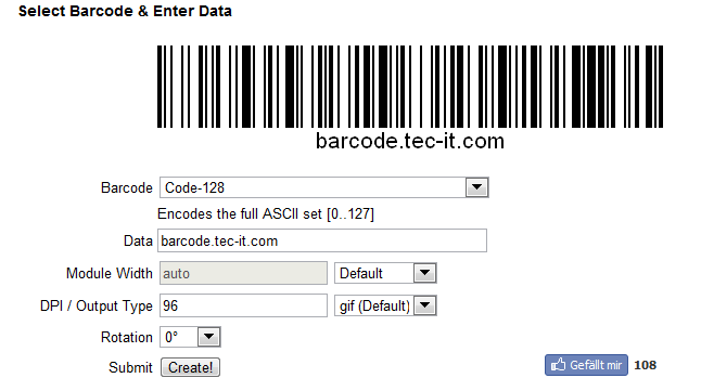 Generate Free Barcodes on