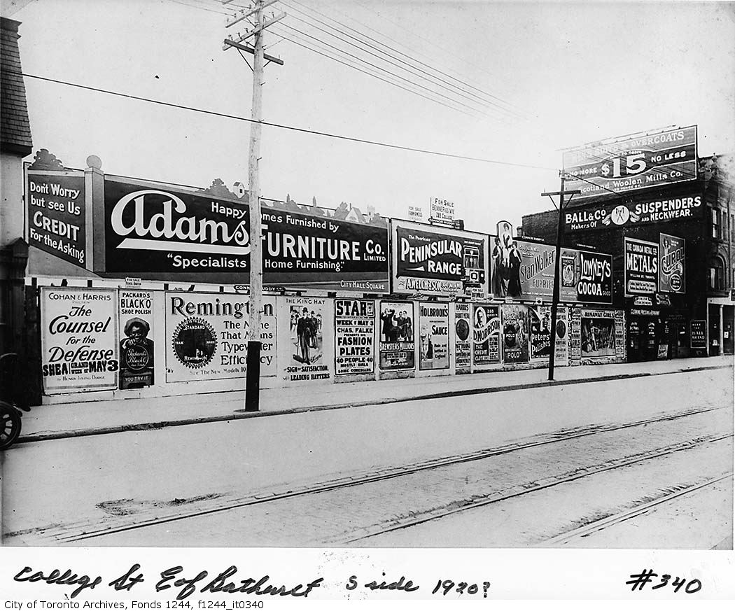 lost toronto Vintage Billboards on College Street