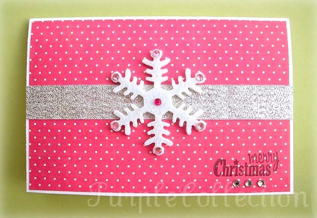 Christmas Cards, snowflakes, pink