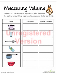 TeAcHinG MaTheMaticS In YeAr TwO: VoLuMe oF LiQuiD: What is Worksheets