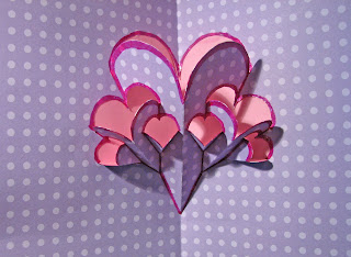 valentine fractal pop up card