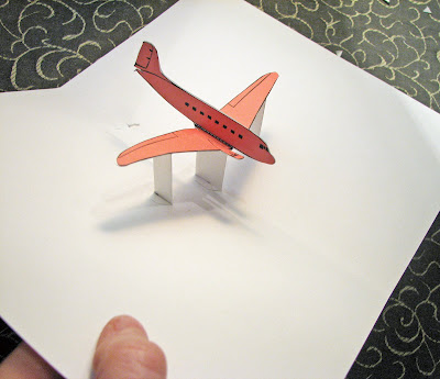 airplane pop up card