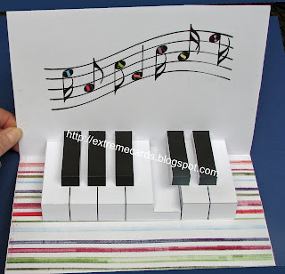 piano pop up card