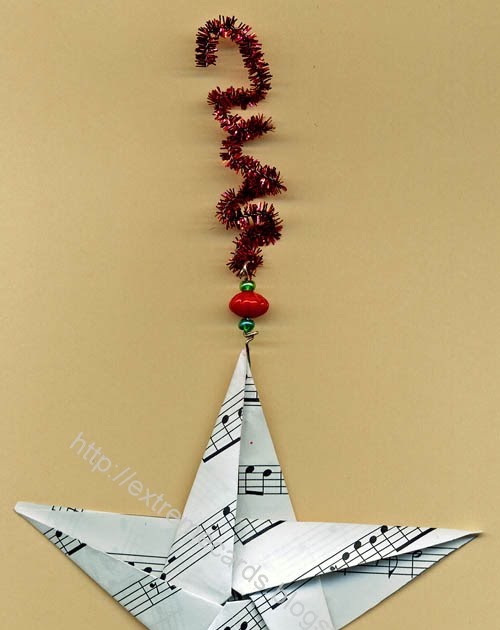 Sheet Music Origami Star