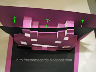 space invader pop up card