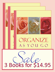 Organize As You Go SALE = 3 books for the price of one