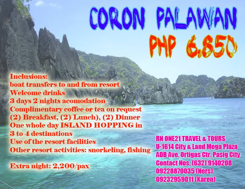palawan tour package example