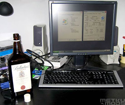 Assembling a PC in a Bottle of Whisky 