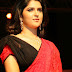 Deeksha Seth Ramp Walk Pics in Red Saree
